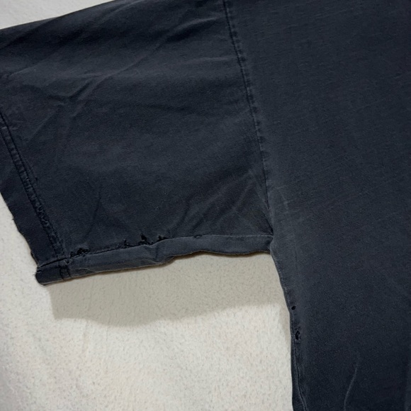 Vintage Y2K Cotton & Co. Distressed Crewneck T-Shirt Fading Black Size XL - Picture 6 of 7